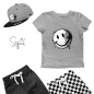 Preview: Bügelbild - " Smilie - black/white "